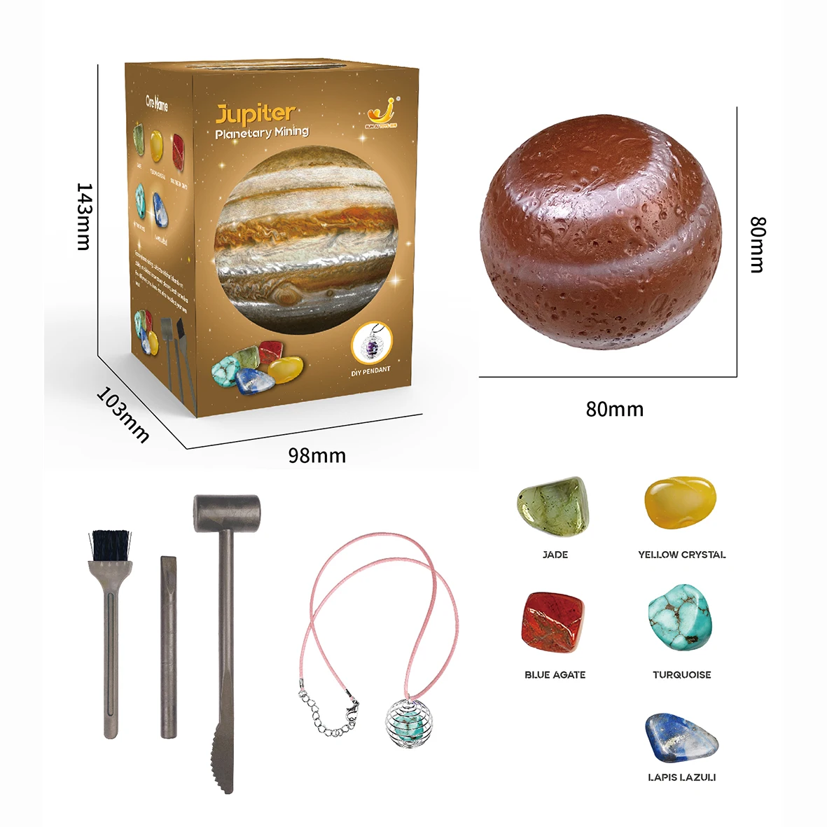 thumbnail image 1 of Arqueología para niños Excavación de tesoros Planeta Gemas Minerales Exploración del sistema solar Minería Ciencia Educación Juguetes educativos, 1 of 5