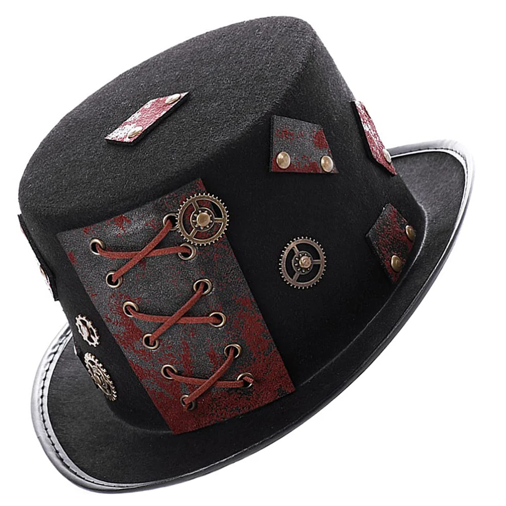 Party Hat Steampunk Gear Mini Hat Retro Hair Clip for Cosplay Party