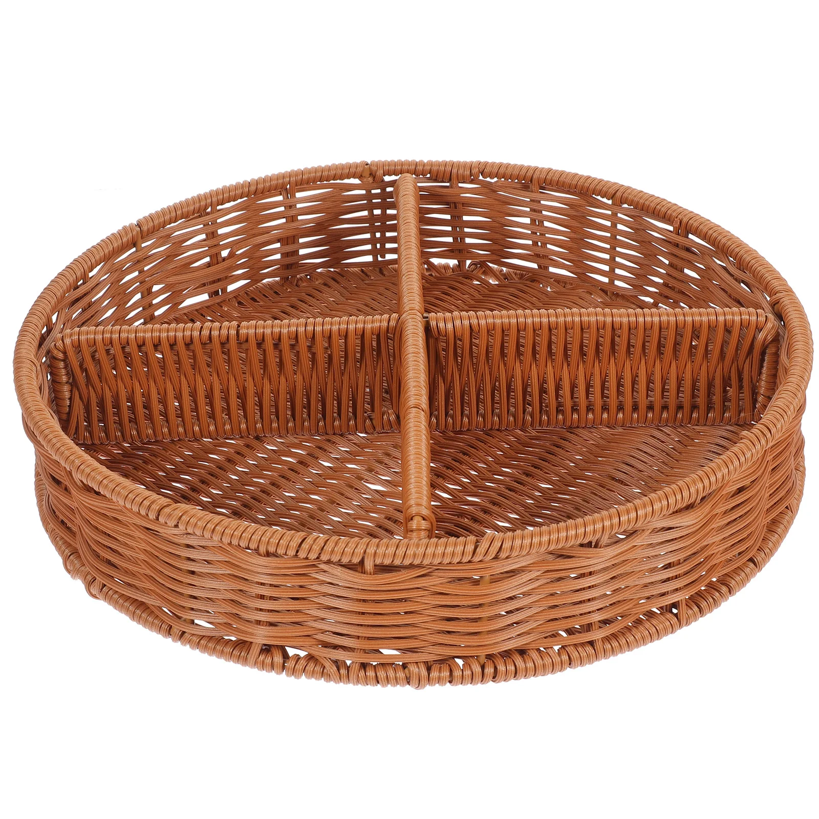 

Storage Basket Woven Fruit Basket Decoration Round Basket Organizer for Living Room