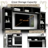 Modern TV Stand Storage Media Console Entertainment Center, Entertainment Wall Unit with Bridge, Modern TV Console Table 6