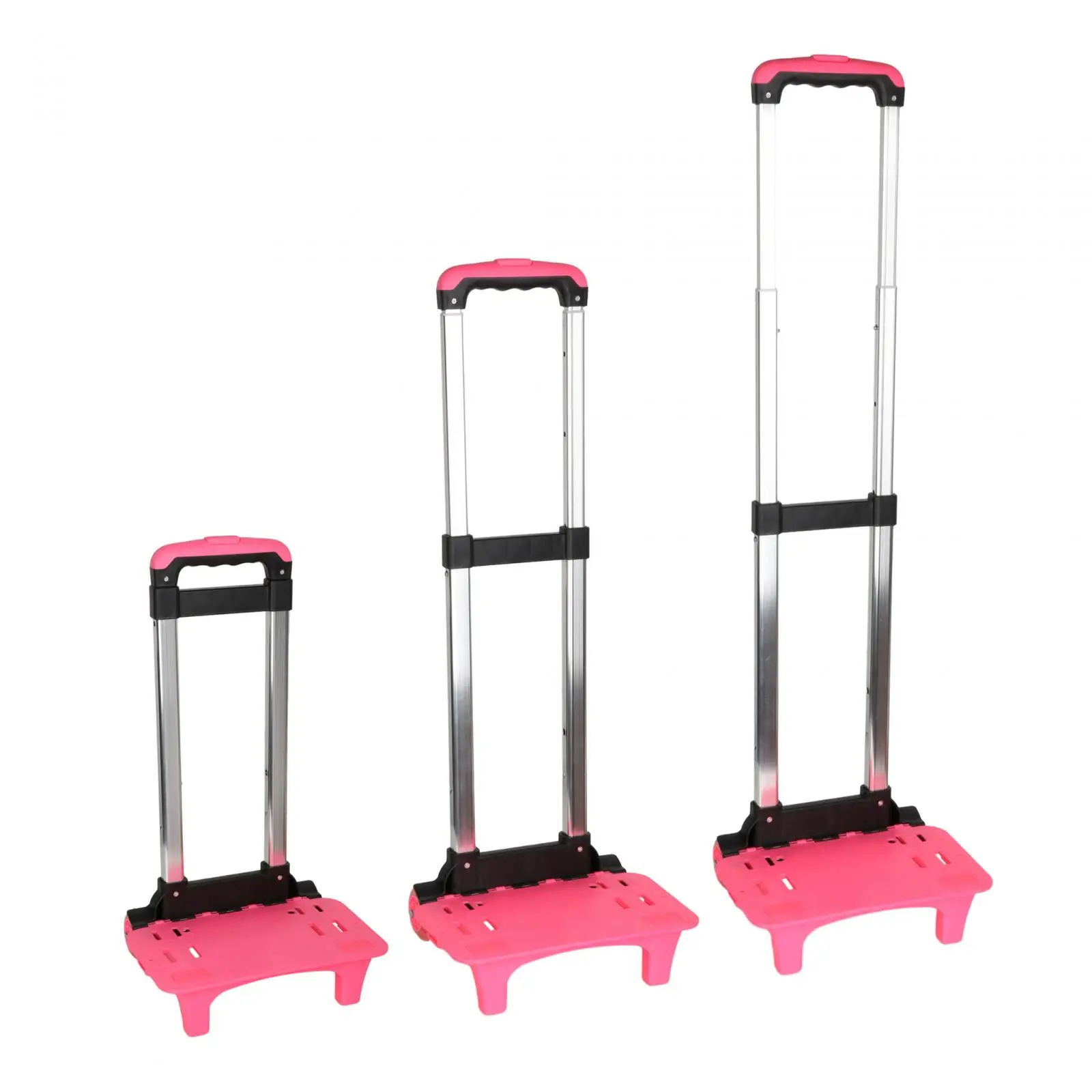 Backpack Hand Truck Trolley Cart Portable Pink Compact Foldable Backpack Trolley Luggage Cart for Kids
