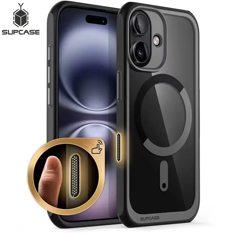 Custodia SUPCASE Per IPhone 16 Pro 6.3'' Con Pulsante Acquisizione E Supporto, Magnetico MagSafe, Military-Grade