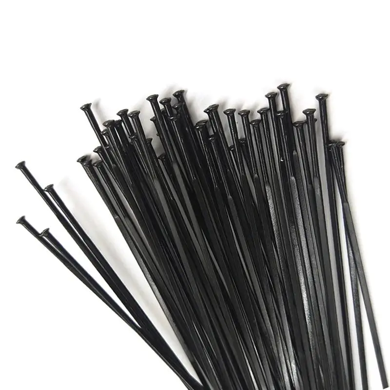 Nipples Pillar PSR Aero 1423 Spokes Straight Pull 14G 2.0mm Strong Stainless Steel Radios for Road MTB Bike Wheels Black