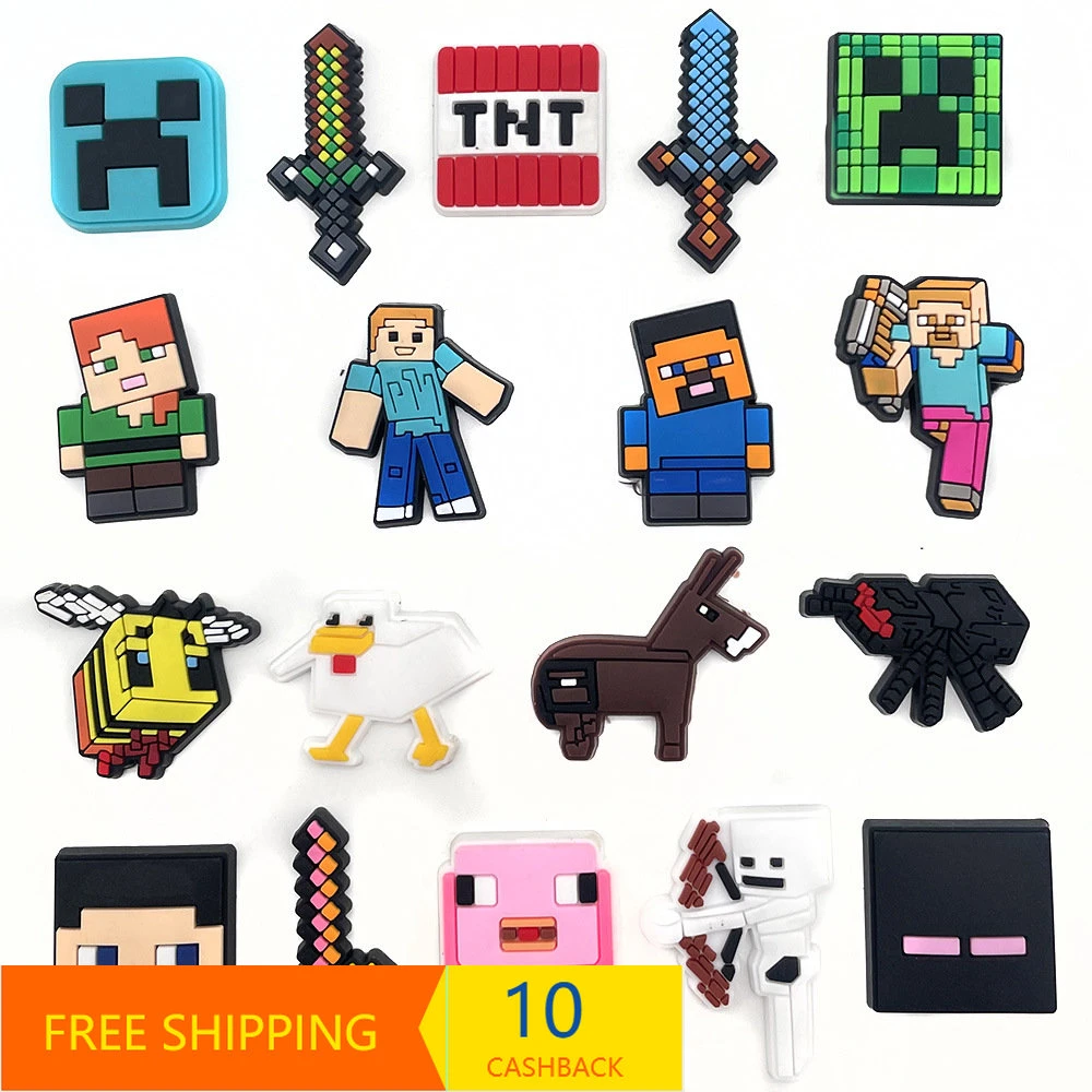 [Meine Welt Serie] Minecraft neues Spiel Jibbitz Croc Hole Schuhe Schuh