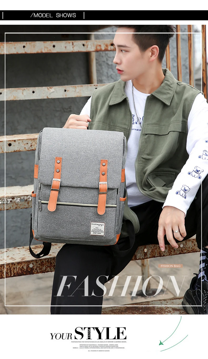 Travel Men 15 inch Laptop Backpack vacuum compression Backpack Business Large Capacity school Backpack expand outdoor backpack
