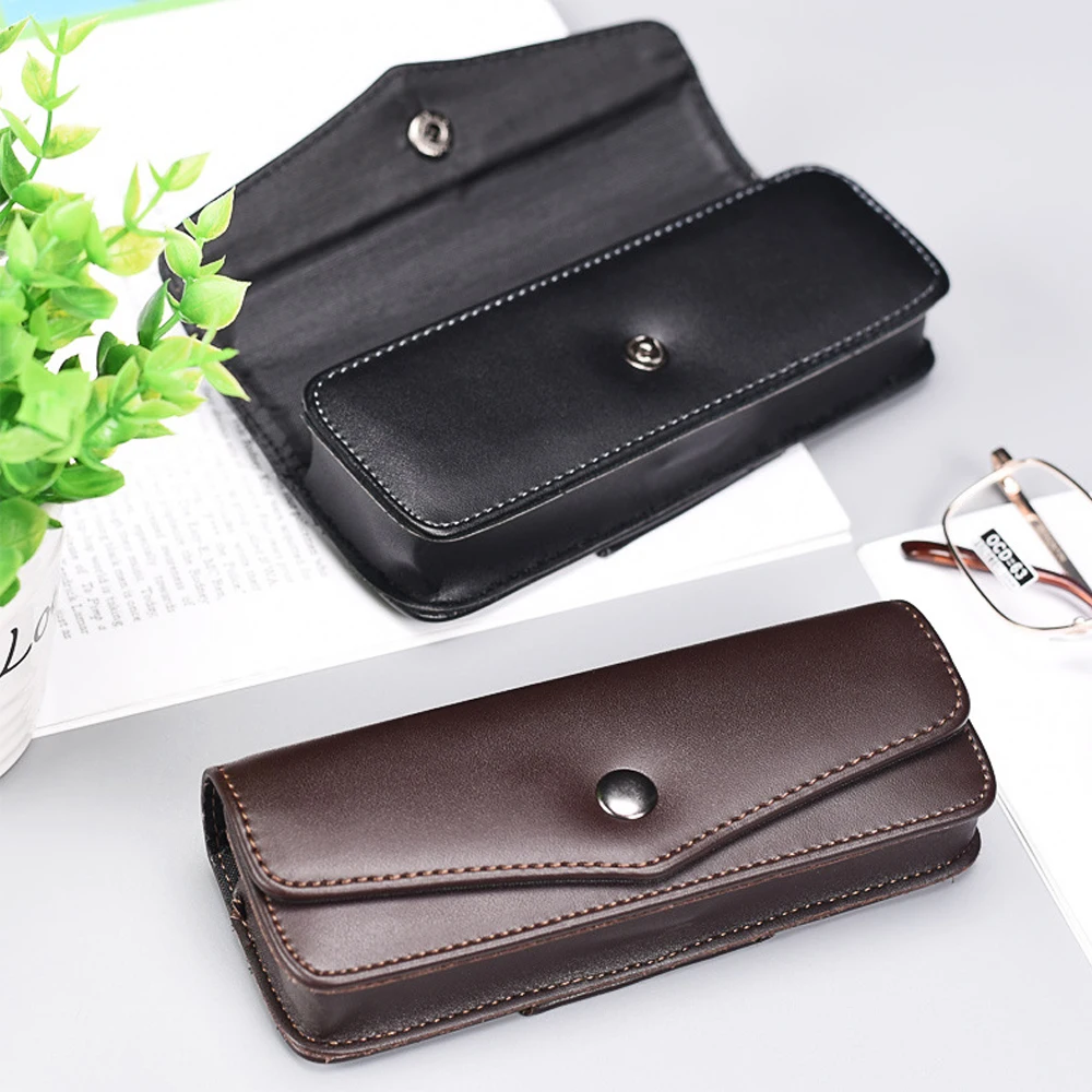 

Новый кожаный футляр для очков, футляр для хранения очков для чтения, Переносные Чехлы, сумка на ремень, сумки для телефона и инструмент, портативный ремешок