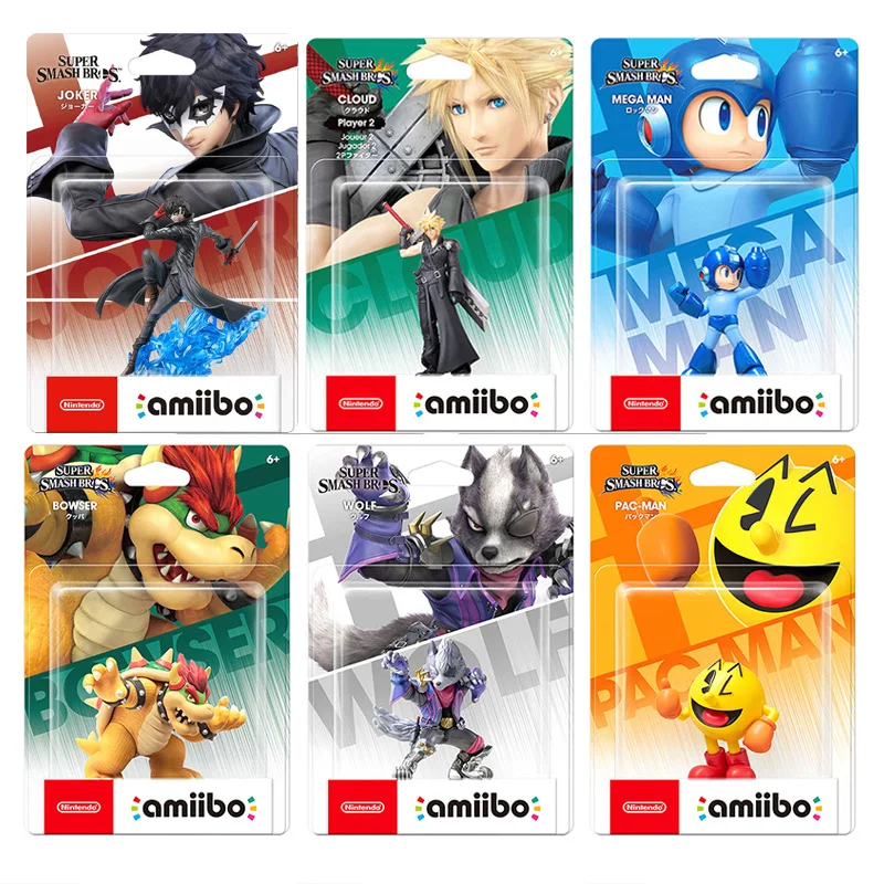 Nintendo Genuine Amiibo Joker Smash Figures Claude Kubar Lodman Pac-Man Wolruf Chocobo Star Firefox Mr. Gw