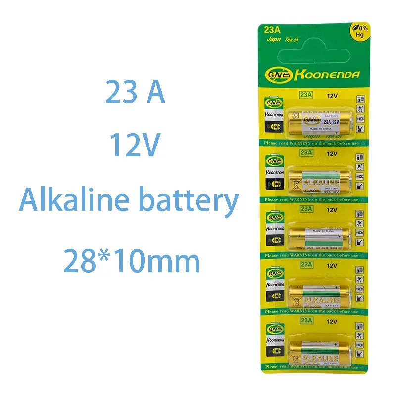 5 Pz Piccola Batteria 23A 12V 21/23 A23 E23A Mn21 Ms21 V23Ga L1028 Batteria Alcalina A Secco