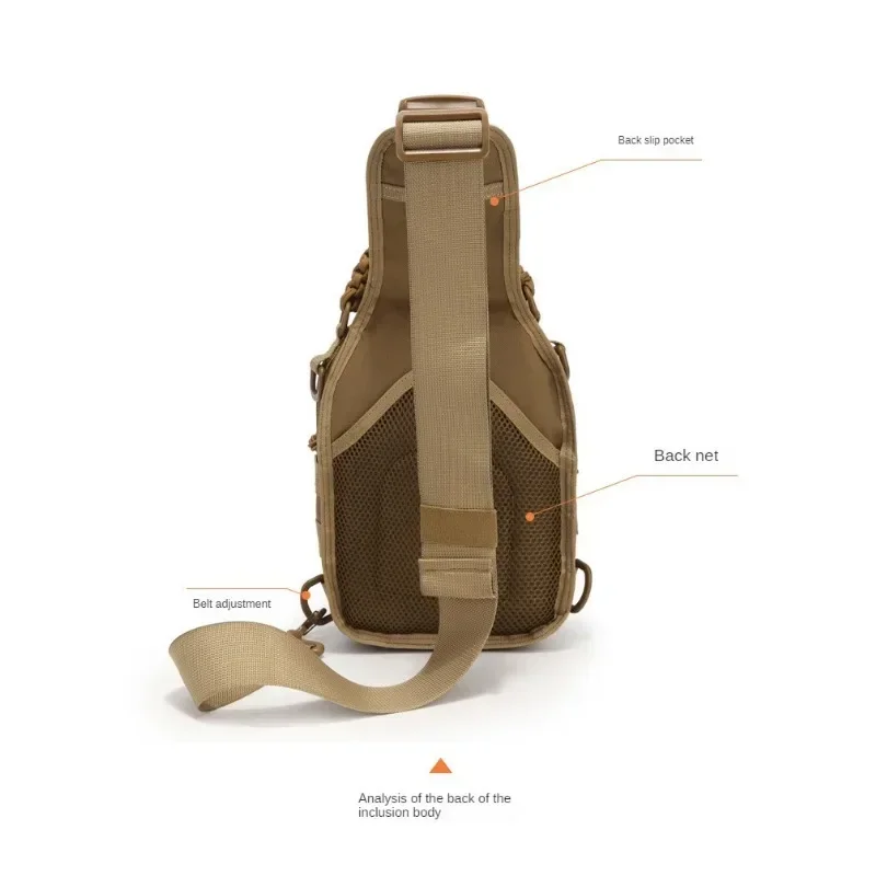 Men's Outdoor Chest Bag Tactical Shoulder Bag Sling Backpack Waterproof Bag Climbing Hiking Cycling Hunting Travel 4