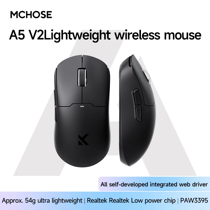MCHOSE A5 V2 Ultra Wireless Gaming Mouse-4000Hz Polling