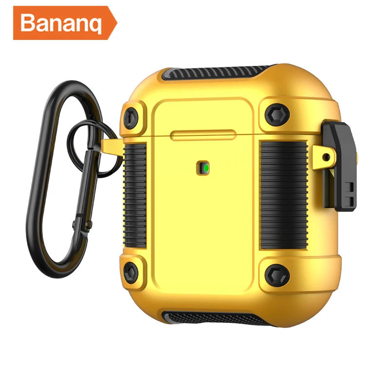 

Bananq, боковая пряжка, катапульта, переключатель, наушники для Airpods 3, 2, 1, корпус с брелоком, дизайн, чехол для наушников для Airpods Pro 2