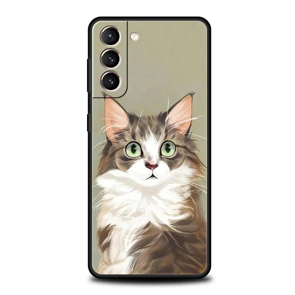 Charming Cats TPU Silicone Phone Case in Fashionable Design