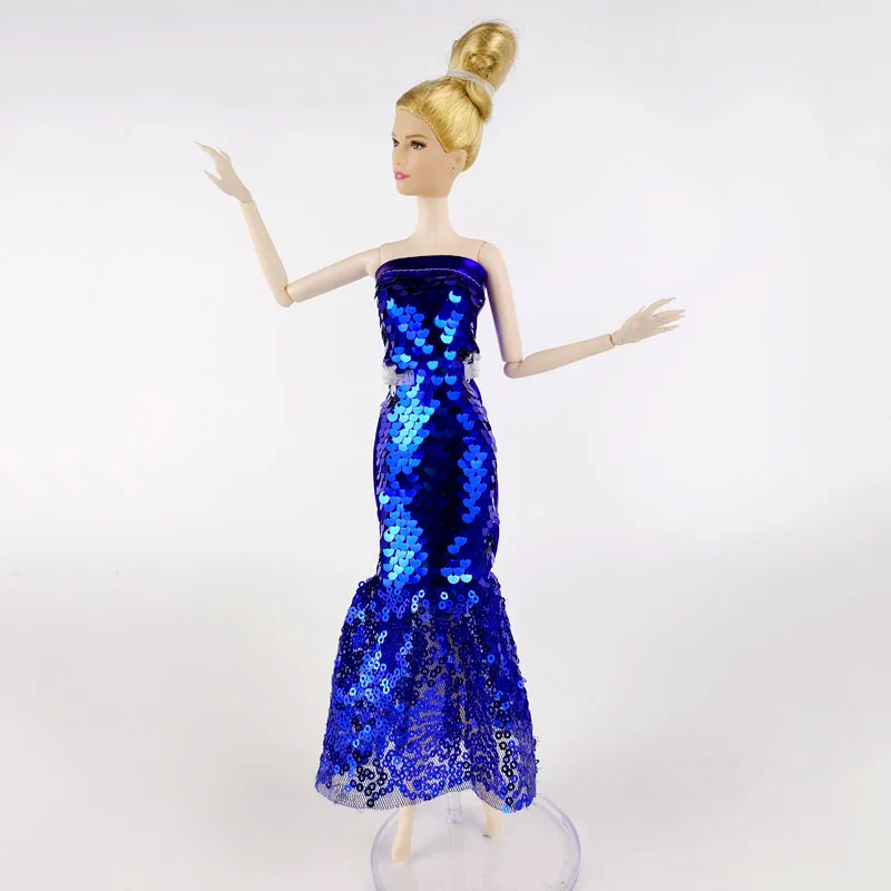Royalblue Silver Handmade Sequin Dress For 11.5" 1/6 Doll Clothes Outfits  Gown | eBay