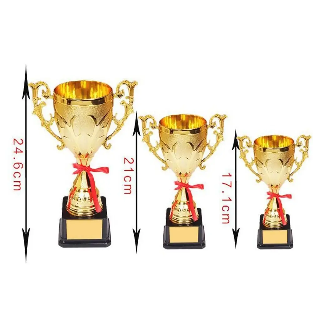 Plastic Model Gold Trophy Awards School Rewarding Supply Competition Soccer Small Prize Cup Children's Craft Souvenirs award medals plastic trophy toys
