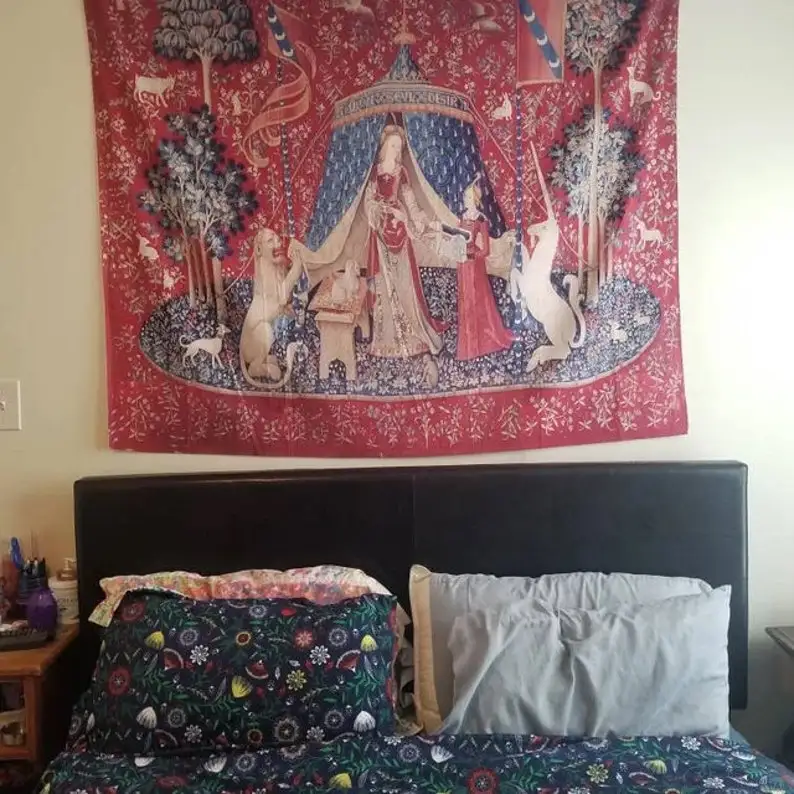 Lady With Unicorn Tapestry Printed
