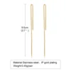 Vnox Delicate Japan Korean Long Tassel Linear Chain Earrings for Women, Stainless Steel Ear Line Threader Dangle Earring 6