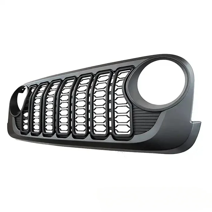 For Jeep Wrangler JK JKU 2007-2015 Lantsun J400 Style Front Bumper Mesh Grille