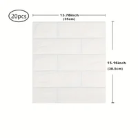 20pcs 3D Wall Tile Stickers - Self-Adhesive Waterproof Foam Peel-Cut For Kitchen Bathroom Decor | 24-hour Shipping 3