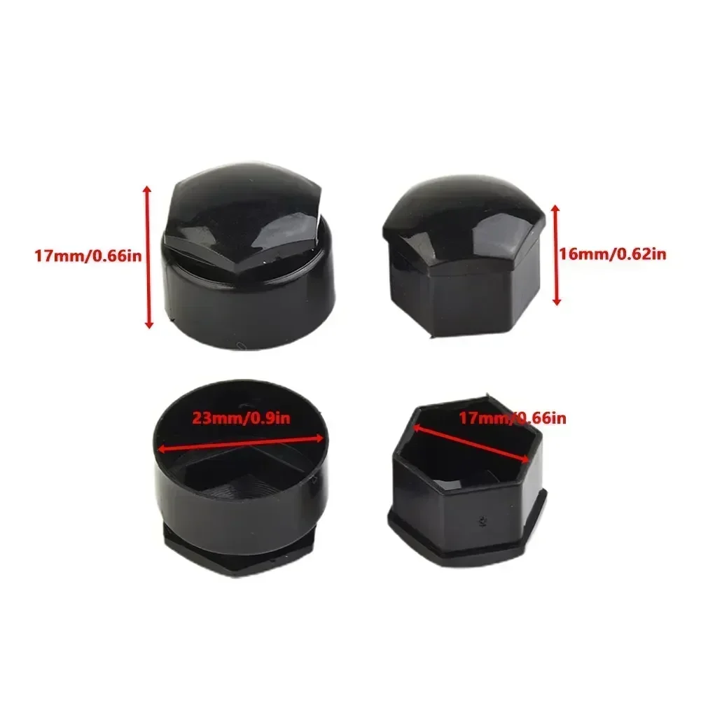 Car Wheel Nut Bolt Trims Studs Cover Cap 17MM 24pcs/set For Opel For BMW 17mm Standard Cap + 23mm Locking Cap Accessories