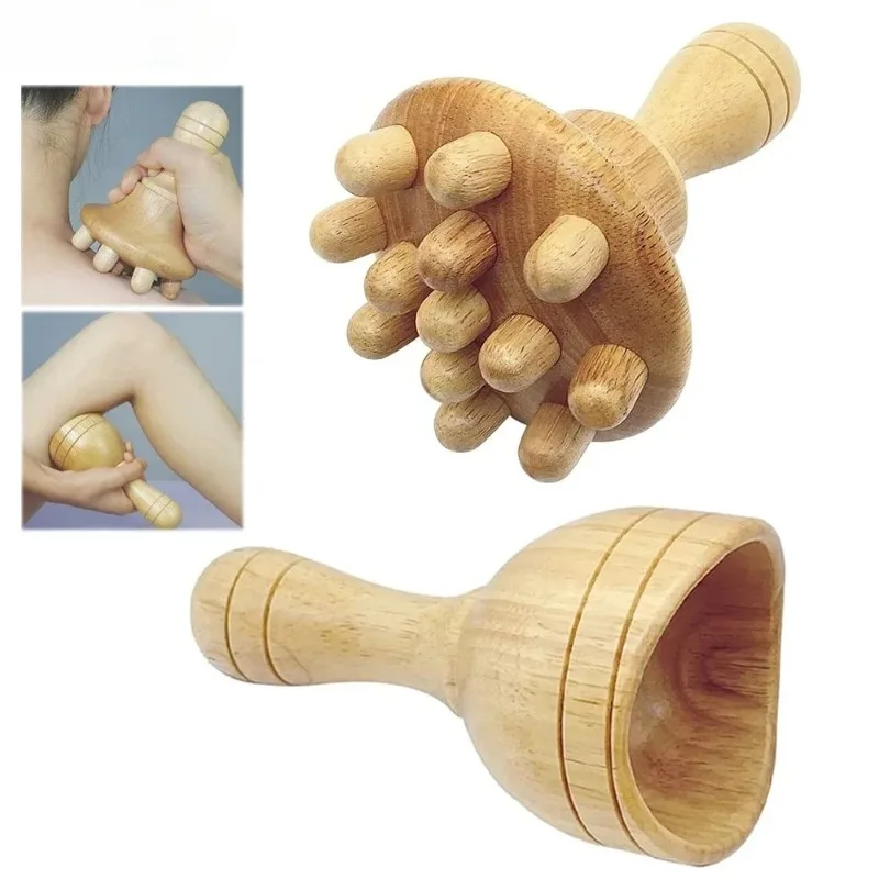Wooden Swedish Massage Cup Mushroom Massager Wood Therapy Massage Tools for Anti Cellulite,Lymphatic Drainage,Muscle Relaxation