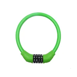 Enhanced Digital Code Bicycle Cable Lock - Anti-theft Alloy Steel Security Padlock with Combination Password (Green)