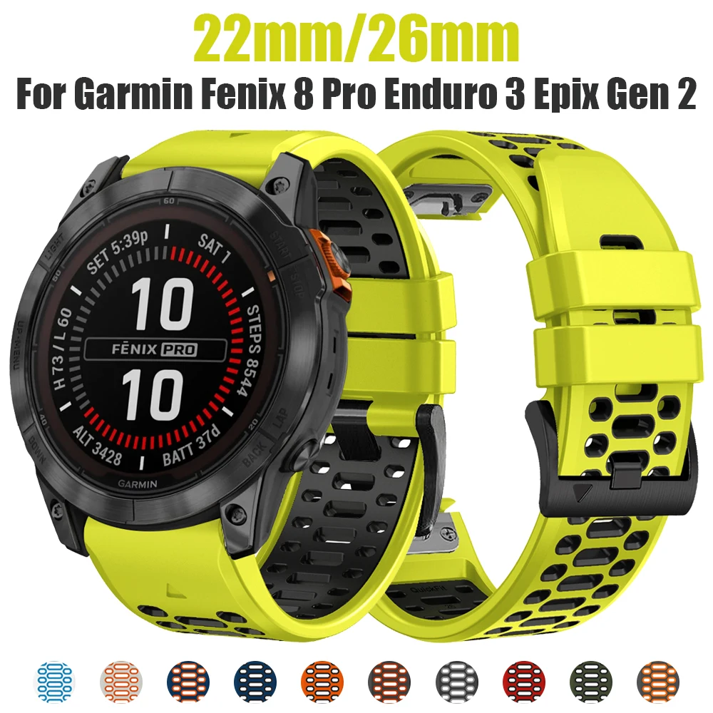 Premium QuickFit Sport Silicone Strap - 22mm/26mm Bracelet Watchband