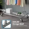 Clothing Garment Rack Capacity 450 lbs Clothing Racks on Wheels Rolling Clothes Rack for Hanging Clothes Heavy Duty Commercial 6