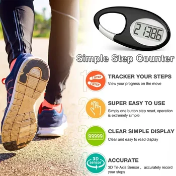 Digital Women For Counter Walking Kids Tracker Outdoor Sports Step With Men Lanyard Pedometer Sensor Mini Running