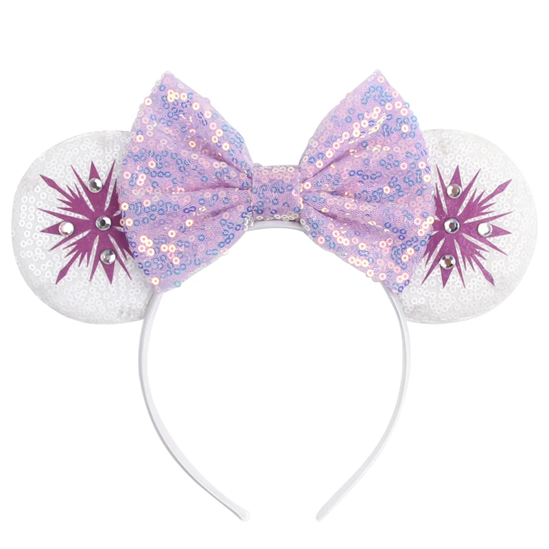 2024 New Design Mouse Ears Headband For Girls Women Featival Party Sequins Bow Hairband Children Boutique DIY Hair Accessories