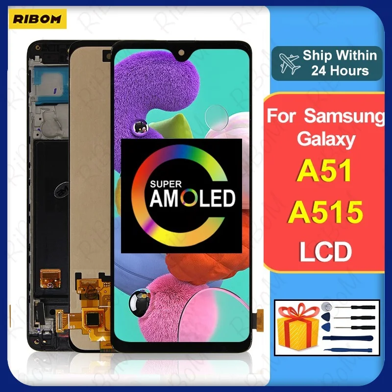 

New For Samsung Galaxy A51 LCD Touch Screen Digitizer For Samsung A515 Display A515F A515F/DS SM-A515F/DS LCD Replacement Parts