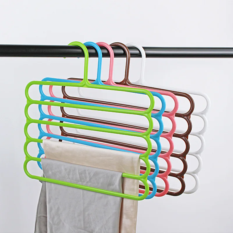 Clothes Hanger Clothes Hangers Trousers Hangers Holders 5 Layers Pants Towel Scarfs Racks Storage Organization