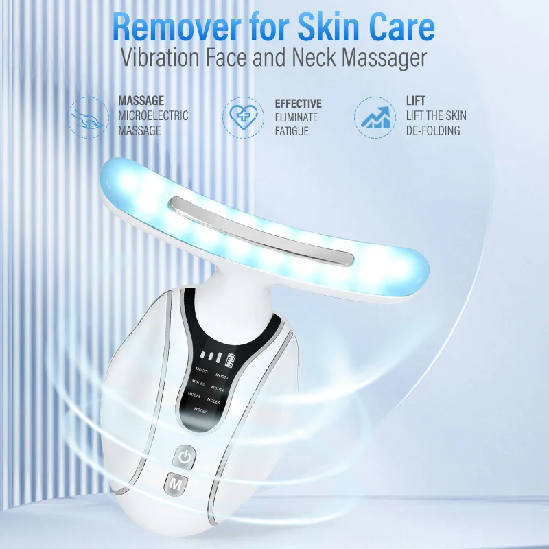 EMS Microcurrent Sonic Vibration Massage Beauty Device Electric Face Neck Skincare Tool Facial Lifting Skin Tighten Massager