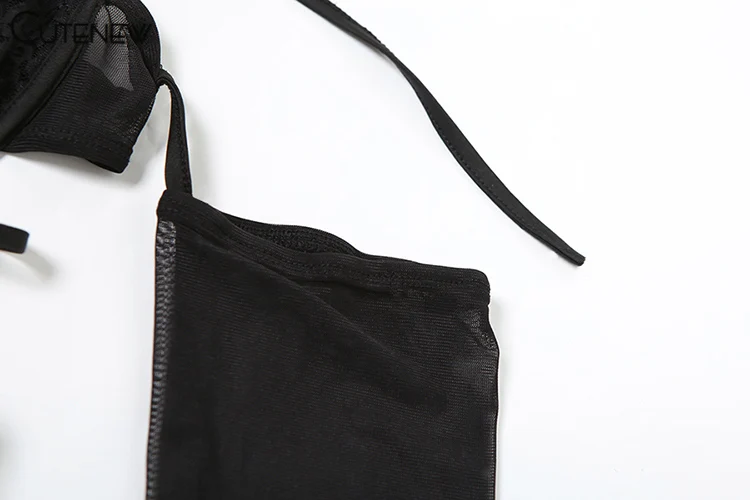 Body de malla para mujer, sexy, coqueto, transparente, con tirantes, sin espalda, ajustado, para discoteca, color medianoche