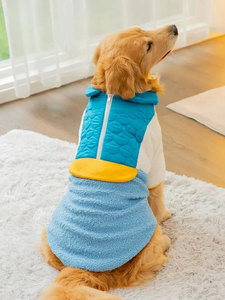 

Big Dog Cotton Clothes For Autumn And Winter Warmth Labrador Medium And Large Dog Pets Winter Clothes