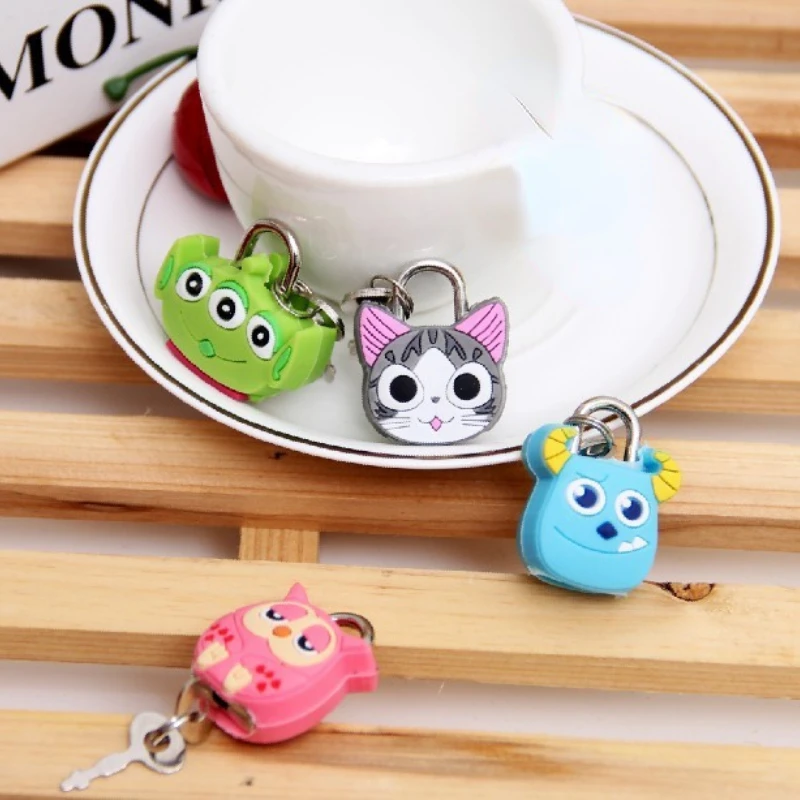 Lock-Padlock Drawer-Cabinet Backpack Suitcase Luggage Metal Mini Cute Handbag Cartoon For Traveling Outdoor Backpack Security cabinet lock child lock door lock safety lock