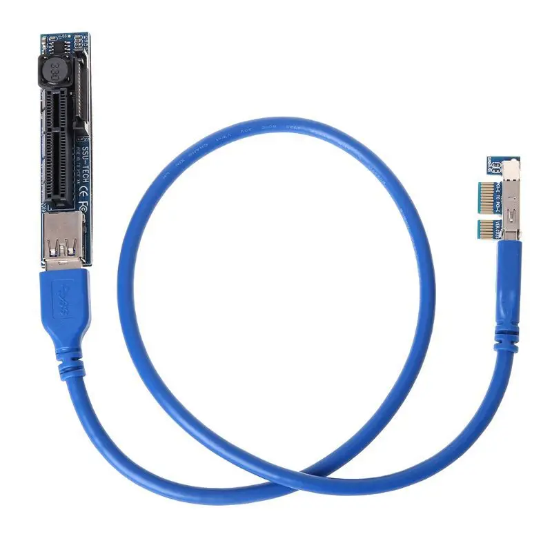 

Адаптер-удлинитель PCI-E 1X на X1, USB 3,0, кабель SATA Power PCI Express, удлинитель для материнской платы ПК, PCIE X1, слот, переходник, плата расширения