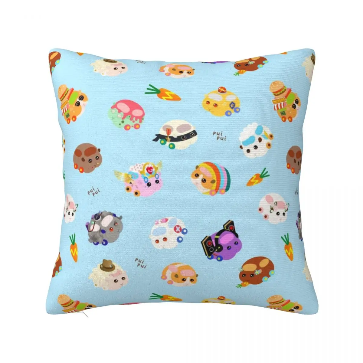 Pui Pui Molcar Caratteri Assortiti Toss Design-Fodera Per Cuscino Cuscino Blu