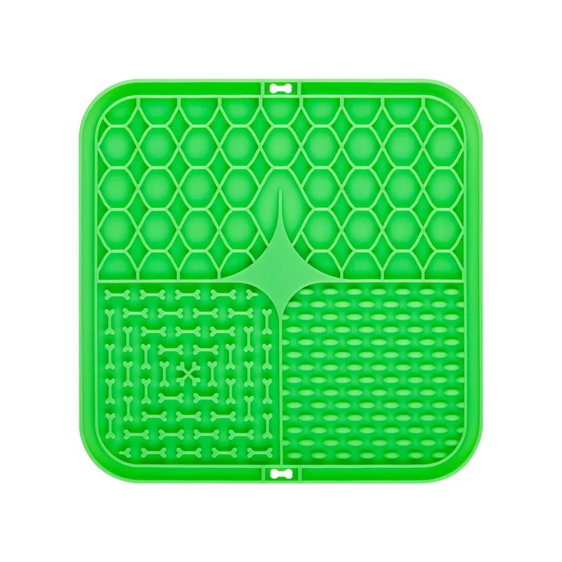 thumbnail image 1 of Alfombrilla de silicona para lamer para perros, plato de comida lenta para mascotas, distracción para el baño de perros, ventosa de silicona para perros, suministros para entrenamiento de comida para, 1 of 5