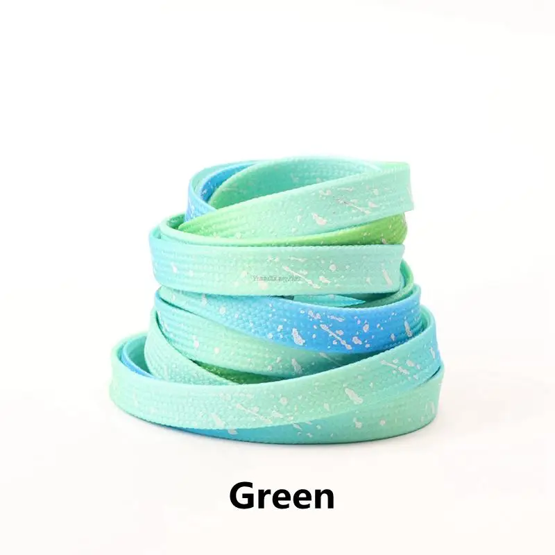 Leuchtende Schnürsenkel, leuchtende fluoreszierende Schnürsenkel für Sneakers, flache Schnürsenkel, Schuhe, Farbverlaufs-Schnürsenkel, 120/140/160 cm – Detail 19