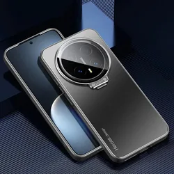Premium Shockproof Matte Case with Metal Lens Holder & Kickstand - Honor Magic 8 (Black)