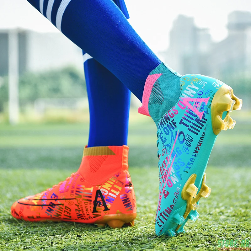 Zapatos de fútbol para hombre y mujer, botas de fútbol transpirables para exteriores, tacos de fútbol para zapatos de fútbol suaves para niños AG|Calzado de fútbol| - AliExpress