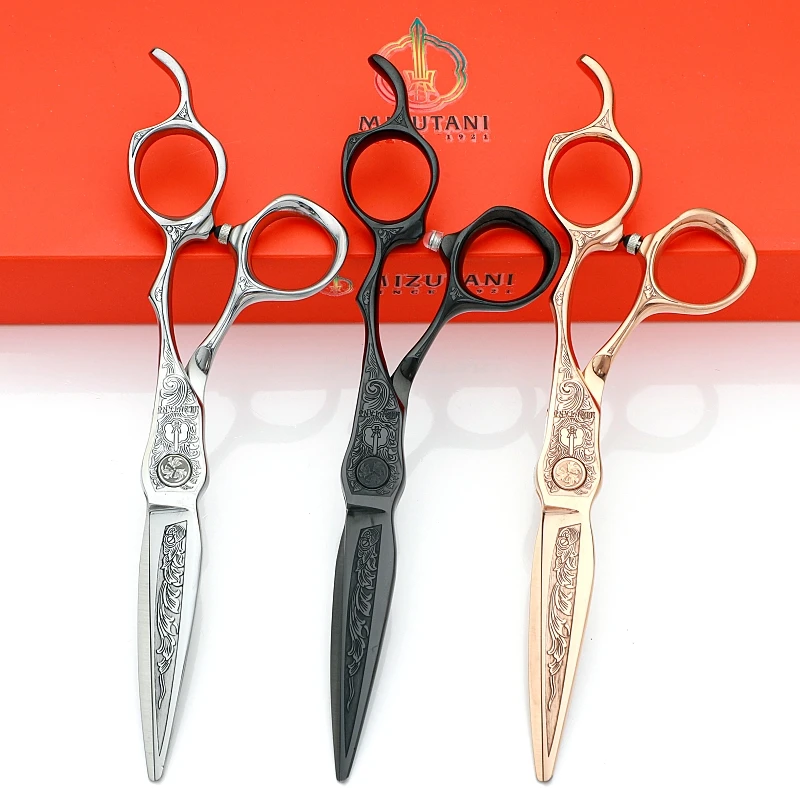 New MIZUTANI barber Scissors  6.0 inch gold scissors VG10 material Hair cutting machine professional hairdressing scissors