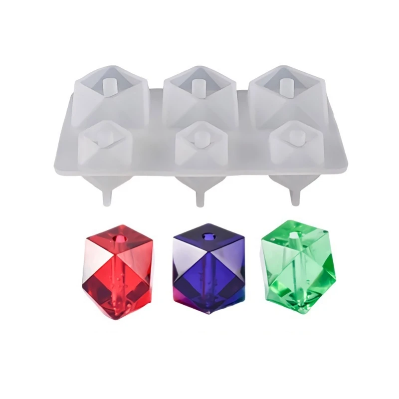 DIY Resin Bead Molds for Jewelry Silicone Molds with Hole Cabochon Gem Jewelry Making Epoxy Resin Molds for Earrings Pendant