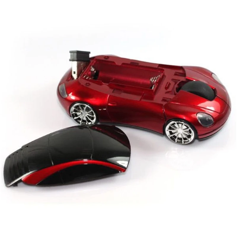 

2.4G 1600DPI Mouse USB Receiver Wireless LED Light Car Shape Optical Mice Dropship