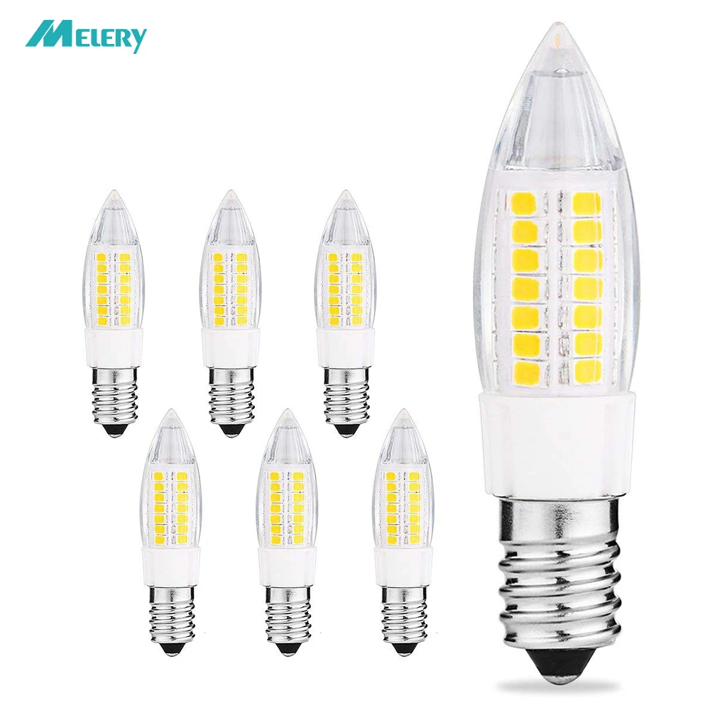 SISHUINIANHUA E14 LED Candle Light Bulb 6W Flame Lamp 500Lm 3000K Warm White 50W Replacement 360 Beam Angle 110-240V AC Home Lightbulb 6Pack 