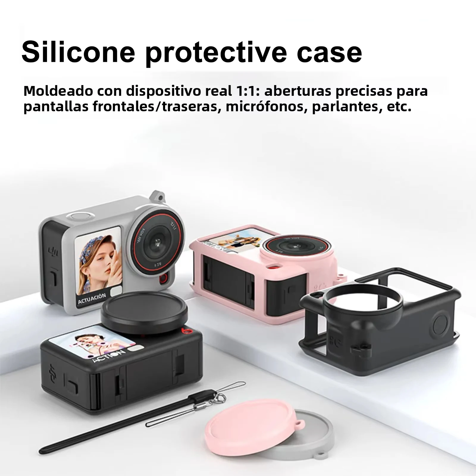 Silicone Protective Carrying Case with Screen Protector & Lens Cap Storage Bag