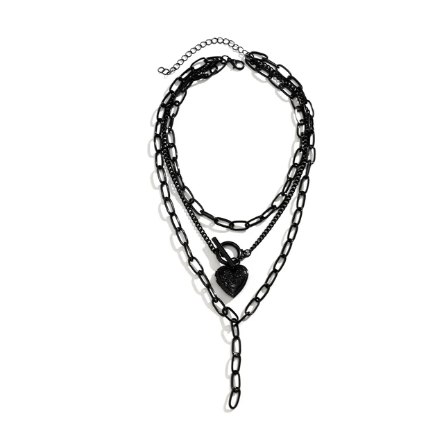 アクセサリー epic jewelry blackheartpendantnecklace Black heart pendant necklace – EPIC JEWELRY