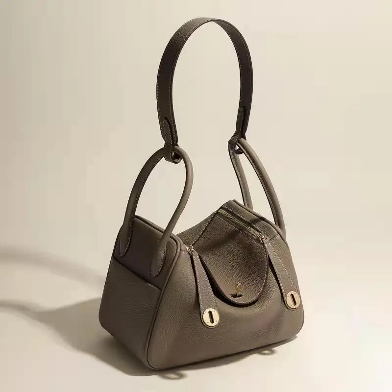 Real Leather Pillow Handbags Tote Bag for Women Designers Luxury Golden Lock Soft Cow Genuine Leather Classic Shoulder Crossbody