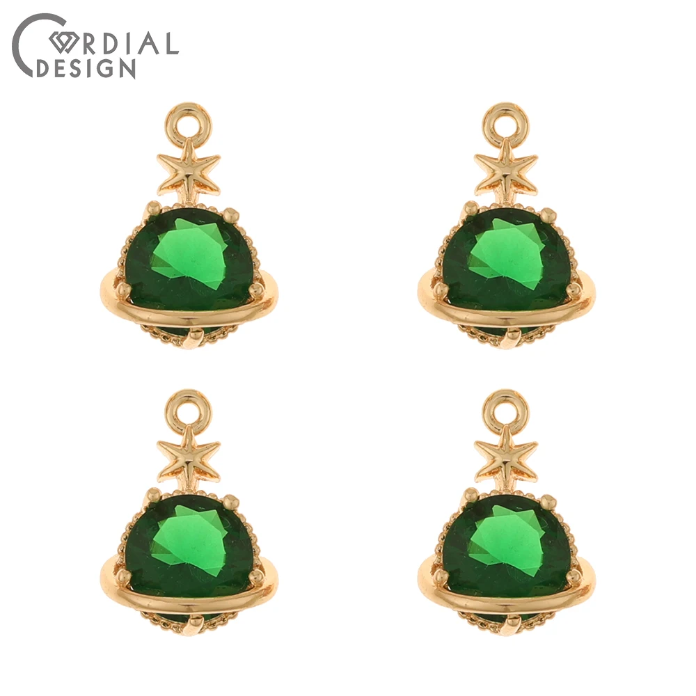 Cordial Design 50Pcs 11*16MM DIY Making/CZ Charms/Jewelry Accessories/Pendant For Earrings/Jewelry Findings Components/Hand Made - cordial