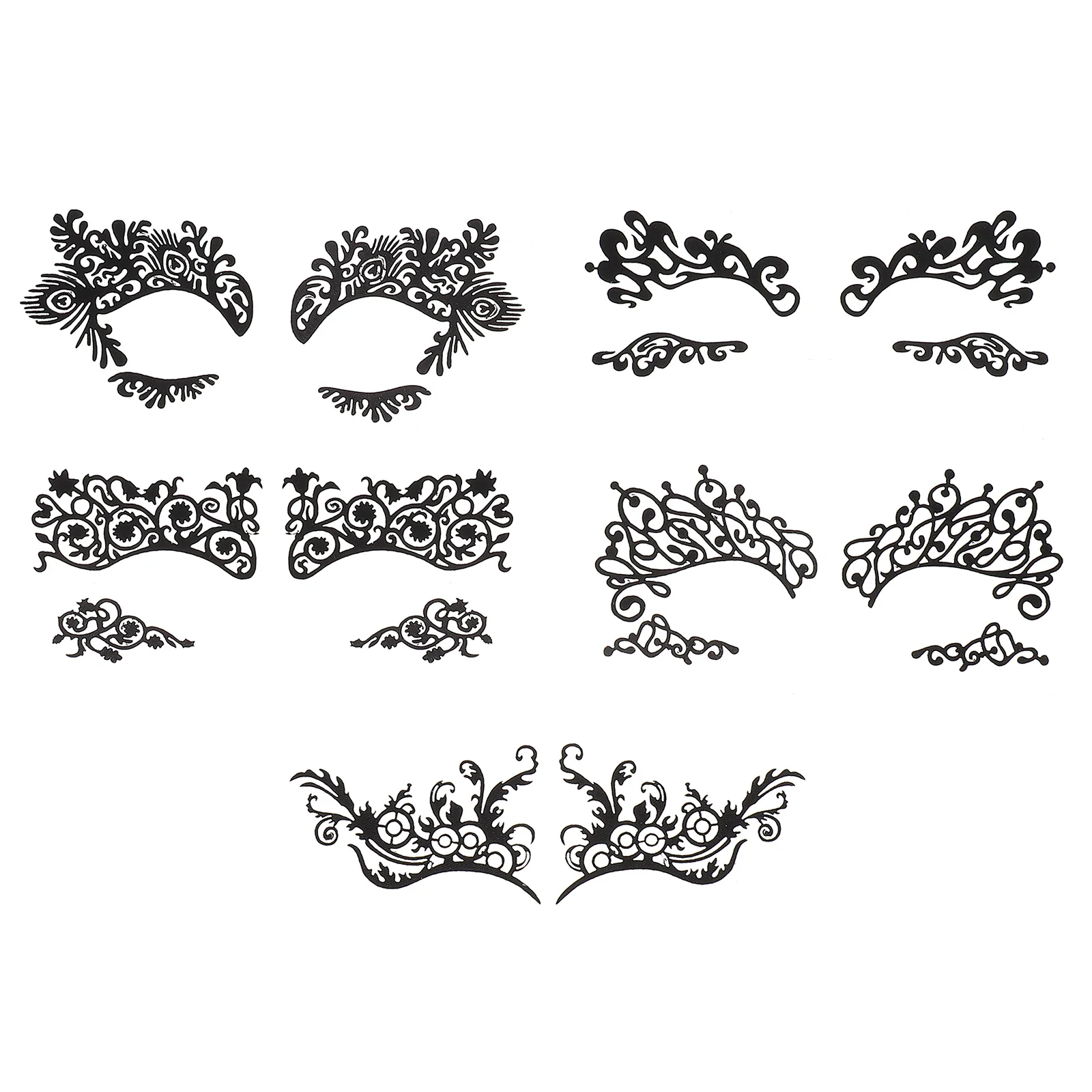 

5 Pcs Eyeliner Jewelry Prom Sticker Stickers Masquerade Popularity Face High-grade Fiber Tattoos Eyeshadow